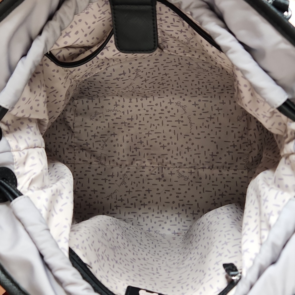 Radley London Dane Park medium tote open top nylon gray and black - Picture 9 of 16